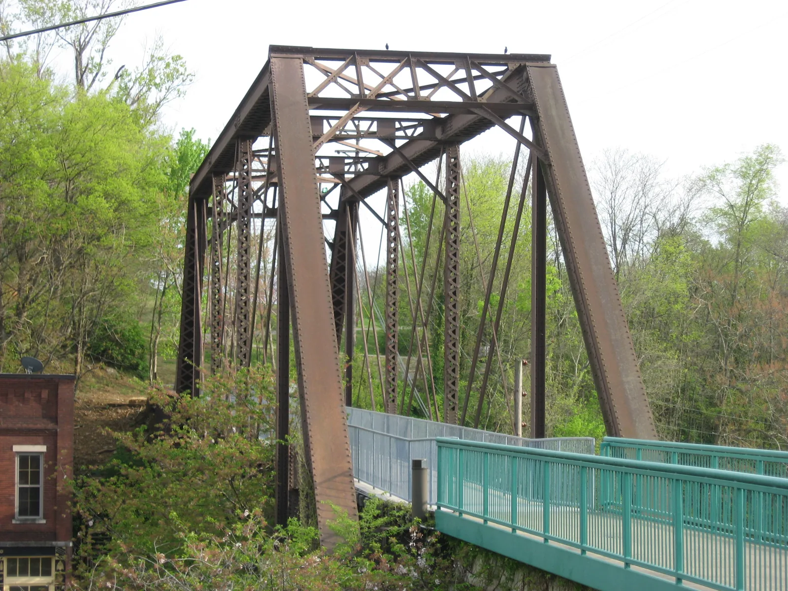 Upland Trail bridge spanning Commerce Street in downtown Clarksville, Tennessee
