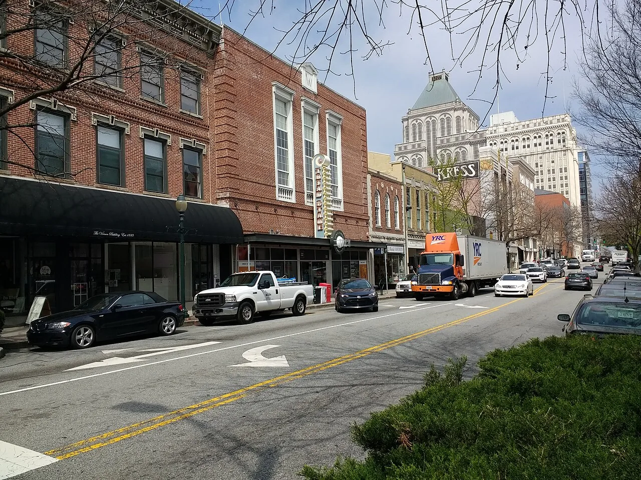 South Elm Street in downtown Greensboro, North Carolina