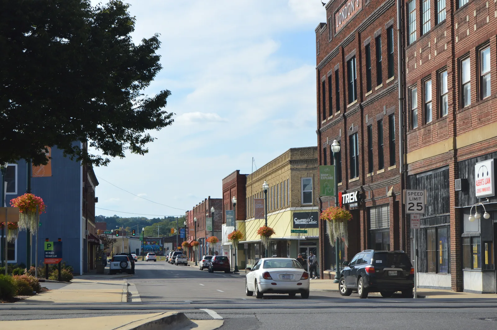 Market Street looking west from Buffalo Street in downtown Johnson City, Tennessee