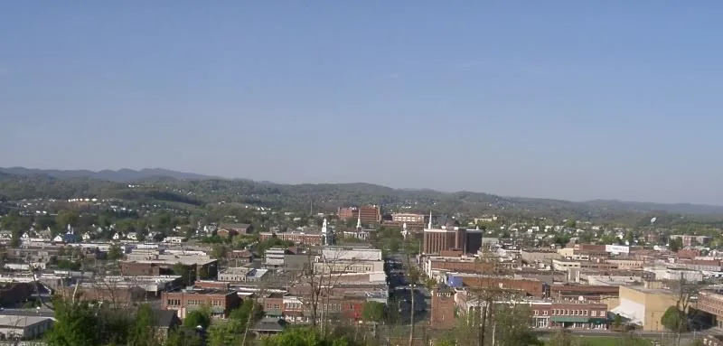 Kingsport, Tennessee skyline seen from Cement Hill